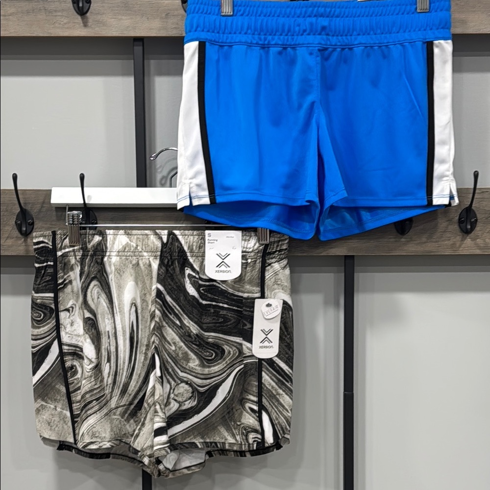 NEW‼️ Blue and Black Marble Athletic Shorts Set